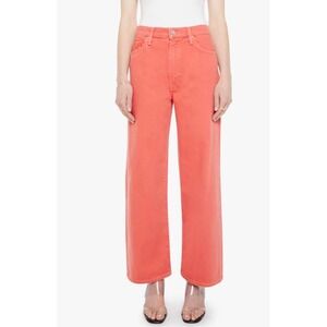 MOTHER‎ The Dodger Ankle Jeans Hit The Hay Coral Pink Wide Leg Denim Size 30